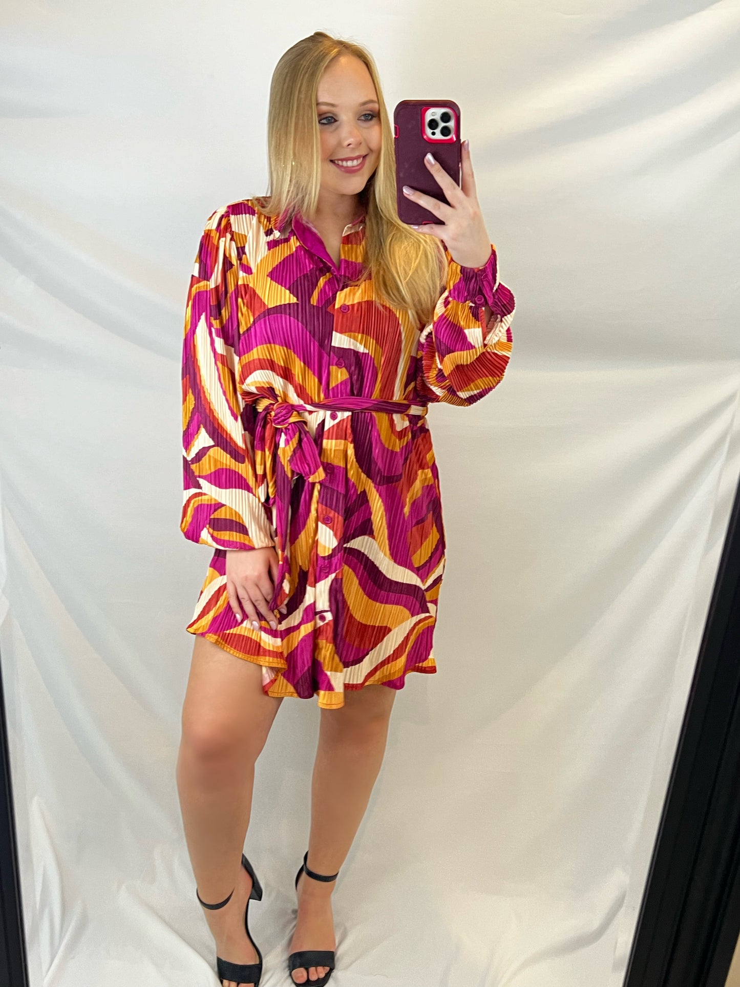 Magenta Swirls Dress
