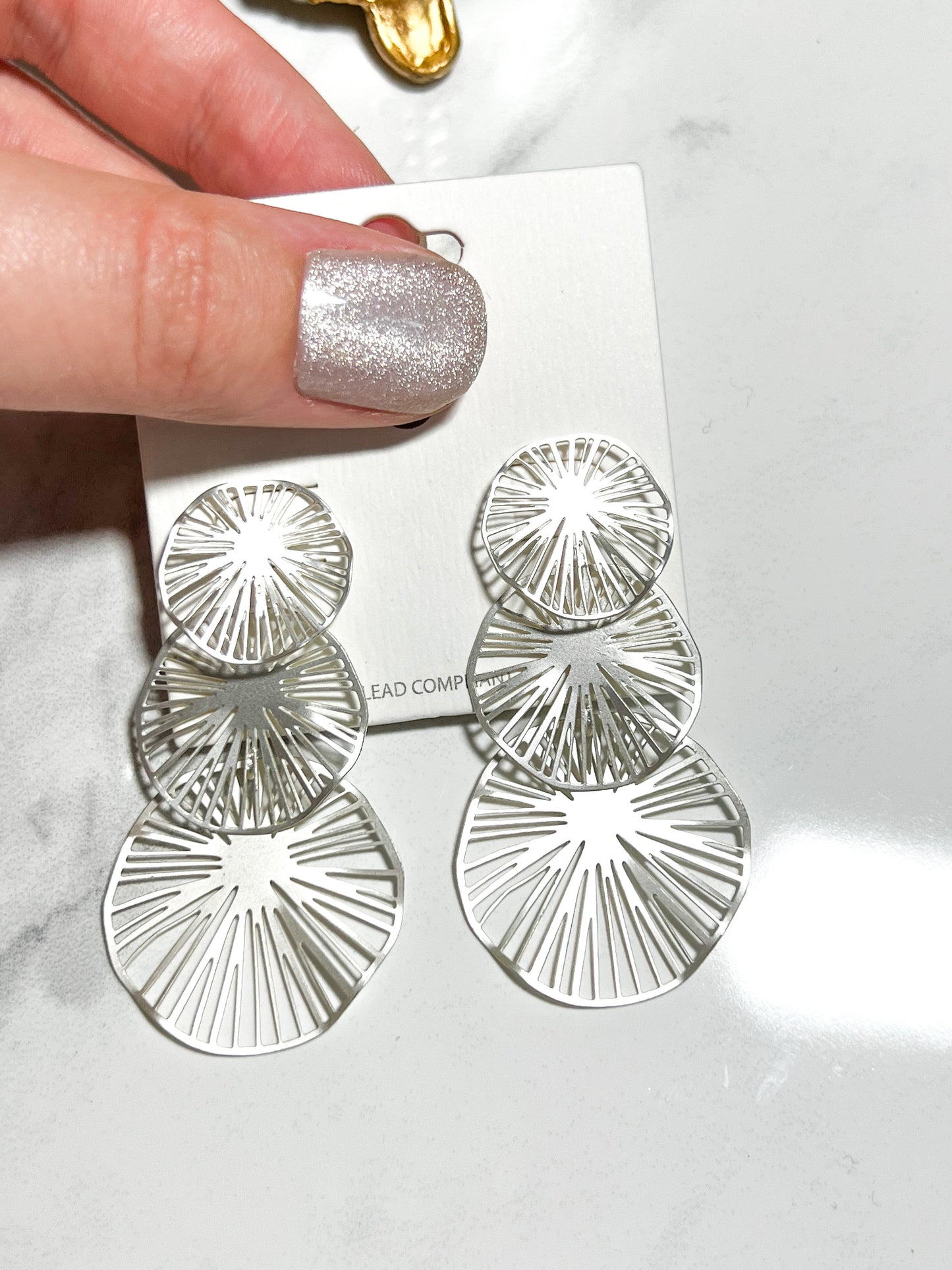 Sun Burst Tiered Earrings