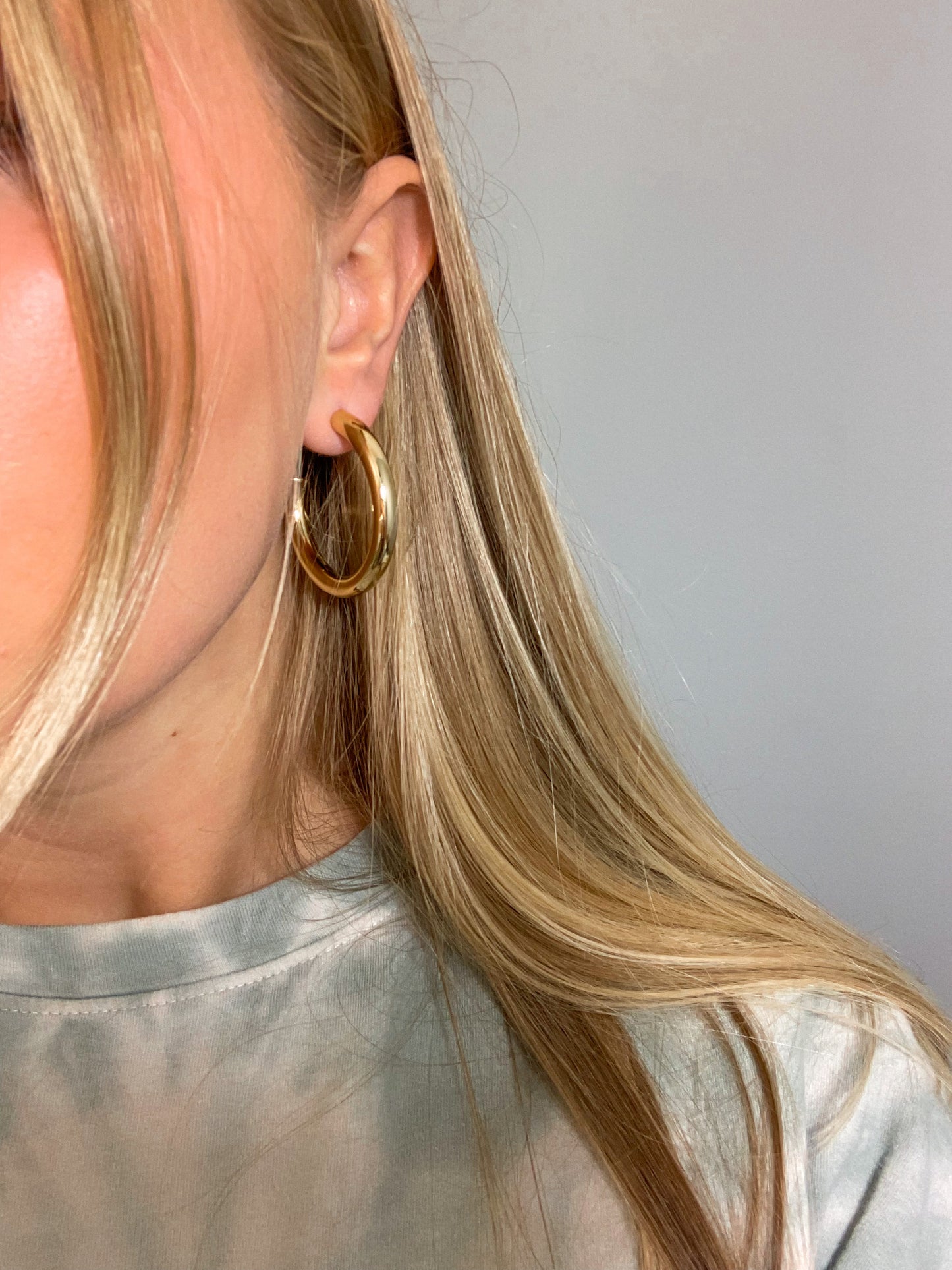 Thick Gold Hoops