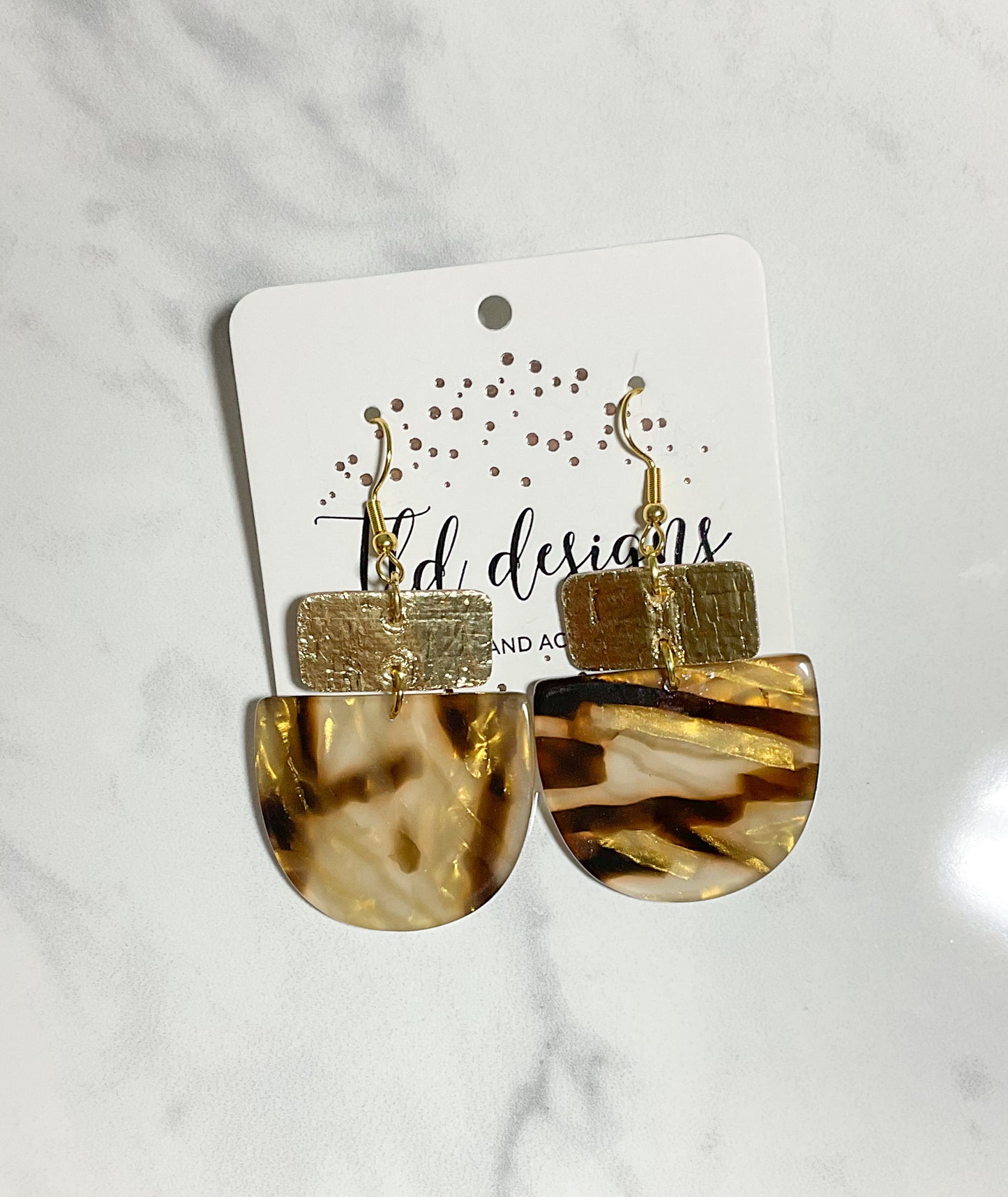 Brown Sugar Acrylic Earrings